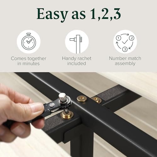 Zinus Ellie 14 Inch Full Bamboo Platform Bed Frame, Wood Slat Support, No Box Spring Needed, Easy Assembly, Brown 8