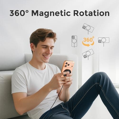 25W Magnetic Wireless Charging Pad: Qi2.2 Qi2 MagSafe Fast Charger for Google Pixel 10 iPhone 17 16 Pro Max 16e 15 14 13 12 AirPods & Samsung Galaxy Series Gift Ideal for Desk & Travel (Black, 1Pack) 8