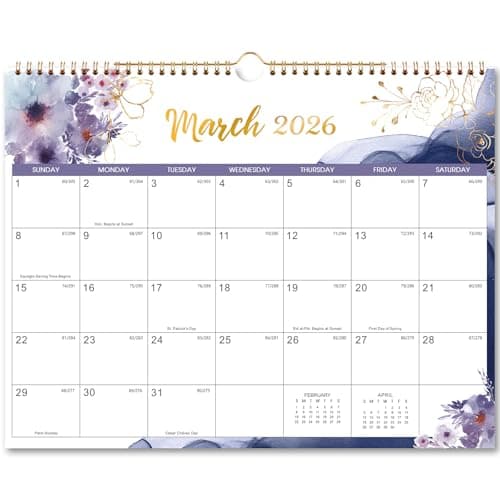 2026 Wall Calendar - 12 Months Calendar from Jan. 2026 - Dec. 2026, 14.8" x 11.6", Large Wall Calendar 2026 for Daily Organizing