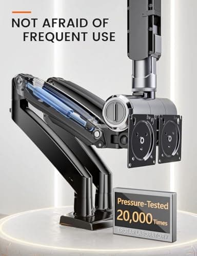 ErGear Dual Monitor Desk Mount up to 40 inches Screens, Max 26.4lbs Capacity Each, Heavy Duty Ultrawide Monitor Arm with USB Ports, Height Adjustable Monitor Stand, VESA 75x75mm or 100x100mm, Black 6