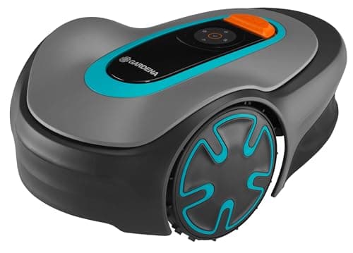 GARDENA 15201-20 SILENO Minimo - Automatic Robotic Lawn Mower with Bluetooth app, Boundary Wire - for lawns up to 2700 Sq Ft, Made in Europe, Grey