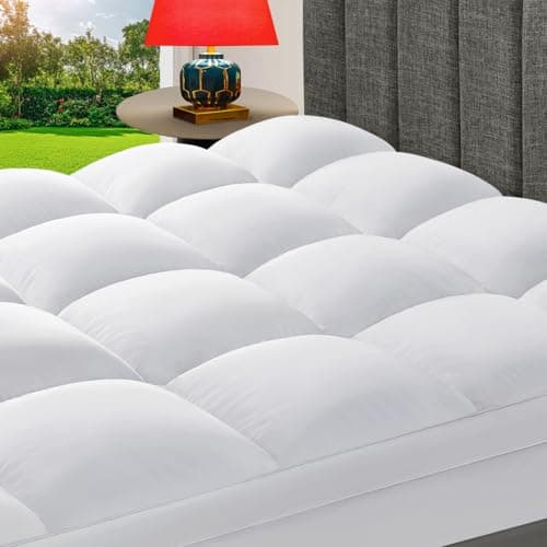 CHOKIT Queen Mattress Topper, Extra Thick Pillow Top Mattress Pad for Back Pain Relief, Cooling Bed Topper Mattress Cover with 8-21 Inch Deep Pocket