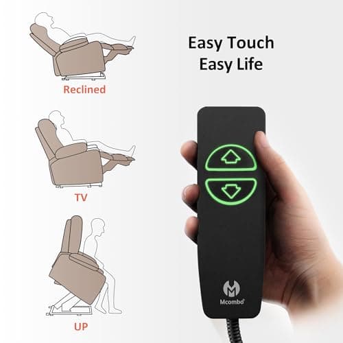 MCombo Power Lift Recliner Chair for Elderly, Lift Chair with Heat and Massage, FSC Certified, USB&Type C Ports, Cup Holders, Fabric 7040 (Medium, Gray) 6