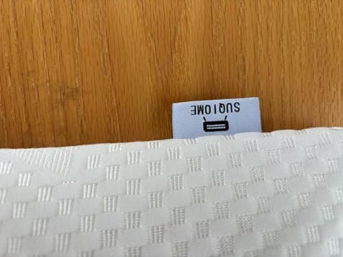 SUQ I OME Slim Sleeper -Thin Latex Pillow for Sleeping,Dunlop Low Profile Ultra Thin for Stomach, Back, or Side Sleepers, Firm, 23x15.7x2.7 inch,Cube White 8
