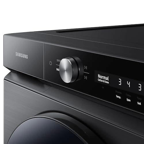 Samsung Bespoke 5.3 cu. ft. Ultra Capacity Front Load Washer with Super Speed Wash and AI Smart Dial, Brushed Black, WF53BB8700AVUS 9