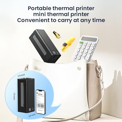 ZRHI Thermal-Shipping-Label-Printer for Small Business 4x6 Bluetooth Thermal Label Printers 300mm/s Compatible Windows Mac, Android, Desktop Print Sticker Makers Machine widely Used for Amazon,Ebay 5