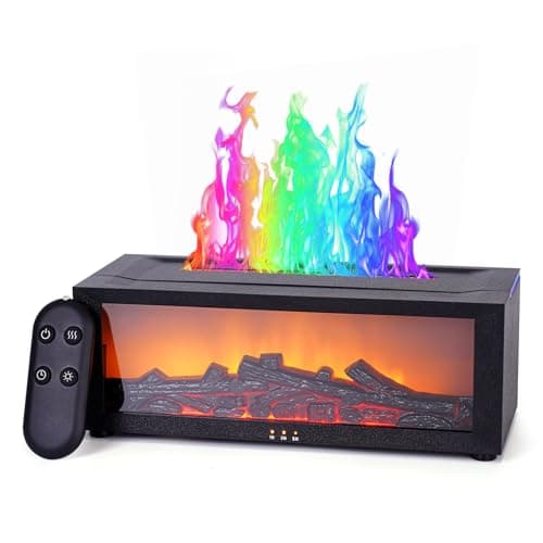 Colorful Flame Fireplace Diffusers for Essential Oils Aroma Flame Diffuser Fireplace Humidifier with Remote 150ml Ultrasonic Air Humidifier with Timer for Home Bedroom Room Office