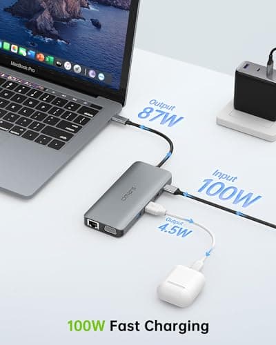 USB C Laptop Docking Station Dual Monitor HDMI for Dell HP 11 in 1 Type USB C Hub Triple Display Multiport Adapter Dongle to 2 HDMI 4K Ethernet 4 USB PD SD TF VGA for MacBook Lenovo Surface 8