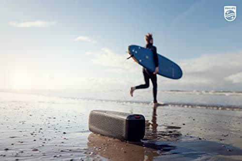 PHILIPS S4807 Outdoors Wireless Bluetooth Speaker with Stereo Pairing and Bluetooth Multipoint Connection, IP67 Waterproof, Gray 6