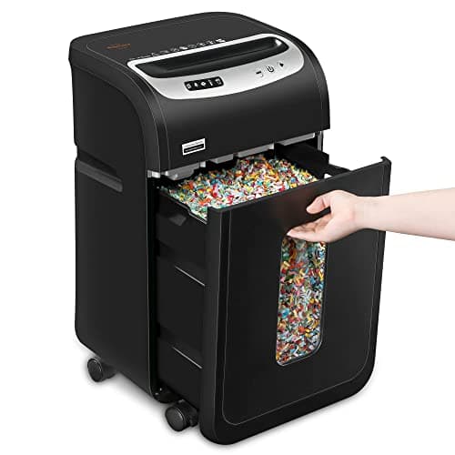 VidaTeco 18-Sheet Paper Shredder for Home Office Heavy Duty with 60 Mins Running Micro Cut, US Patented Cutter, Shred CD/Card with 7.9 Gal Extra Large Bin, AUTO Jam Proof(ETL)