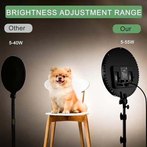 Large Barber Light with72 inch Stand, 55W 6500K Full-Screen Selfie Light Ring, 360 Phone Holder,Remote Controller,Box,Black,There are for You to Choose from.(Black, 13) 3