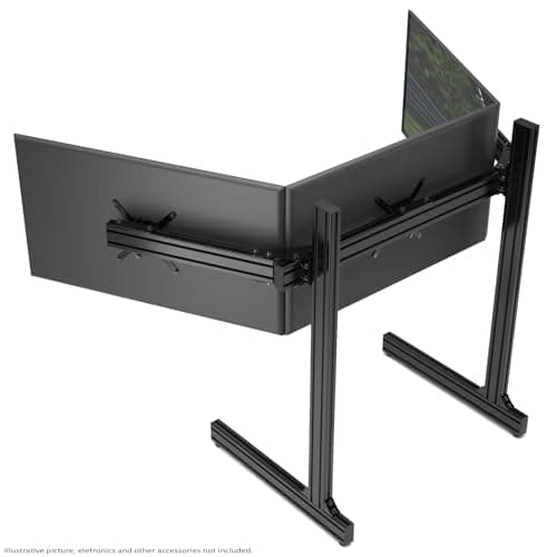 Extreme Simracing Triple Screen Add-On Mount for Aluminum Profile TV Stand, Up to 40-inch Screens, Racing Simulator Accessory 7