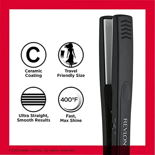 Revlon Smooth and Straight Ceramic Flat Iron | Fast Results, Smooth Styles (1 in) 7