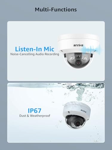 ANNKE C800 4K PoE Camera, H.265+ 8MP Dome Security Cam, AI Human Vehicle Detection, IK08 Explosion-Proof & IP67 Weatherproof Outdoor Security Camera w/Audio, Spotlight Color Night Vision (Not PTZ) 7