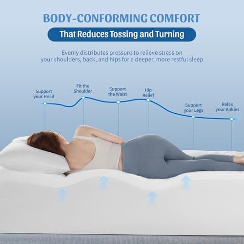 Memory Foam Mattress Topper for Back Pain, Soft Ergonomic Pillow Top Mattress Topper with Deep Pocket fits up to 21" (Queen, 60"x80") 9