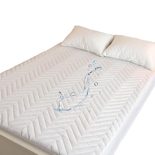 Quilted Waterproof RV King Mattress Protector Pad for 72x80 Narrow King Bed Elastic Pocket Fitted Sheet Style Matress Topper Cover