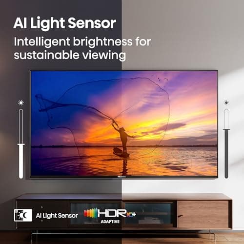 Hisense 50" E6 Cinema Series Hi-QLED 4K UHD Smart Fire TV (50E6QF, 2025 Model) - AI Light Sensor, Dolby Vision · Atmos, Voice Remote with Alexa, Motion Rate 120, HDR 10+ Adaptive, Game Mode Plus 9