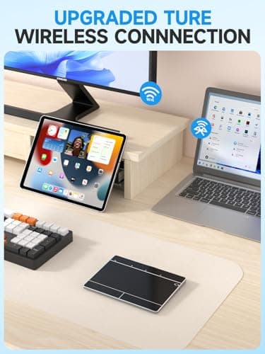 Homiguar Wireless Bluetooth Trackpad for Windows 10 & 11, 3-in-1 Connectivity Modes,High Precision Control, Portable Multi-Touch Gestures touchpad for PC & Laptop (Black) 7