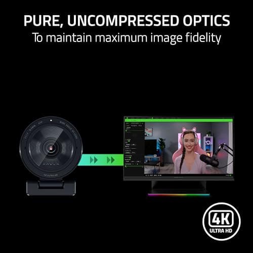Razer Kiyo Pro Ultra 4K Webcam: Large Sensor - Auto Light Correction - Built-in Mic and Shutter - Pro Grade Content Creation, Streaming, Gaming, Video Calls - Works with OBS, Xsplit, PC, Zoom, Teams 7