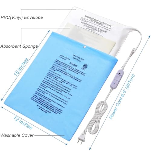 Boncare® Stay-On Small Vinyl Electric Heating Pad for Neck and Shoulders and Back Without Auto-Off, Low & High Heat Levels, Waterproof Hot Heat Pad with Washable Cover (12"x15", 1-Pack) 8