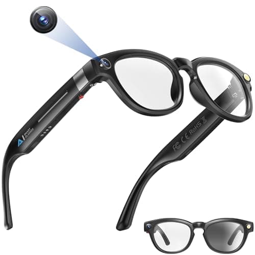 T.Chilyn AI Smart Glasses with Camera, 1080P HD Video Recording Glasses, Real-Time Translation, Bluetooth Audio