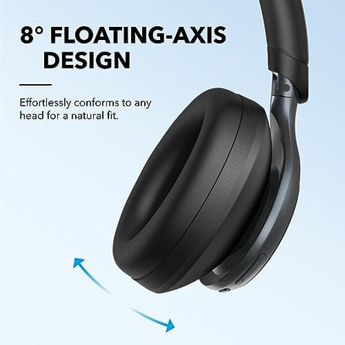 Soundcore by Anker, Space One, Active Noise Cancelling Headphones, 2X Stronger Voice Reduction, 40H ANC Playtime, App Control, LDAC Hi-Res Wireless Audio, Comfortable Fit, Clear Calls, Bluetooth 5.3 6