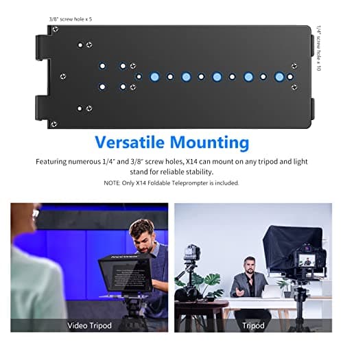 NEEWER Teleprompter X14 with RT-110 Remote & APP Control (Bluetooth Connection via NEEWER Teleprompter App), Portable No Assembly Compatible with iPad Android Tablet, Smartphone, DSLR Camera 8