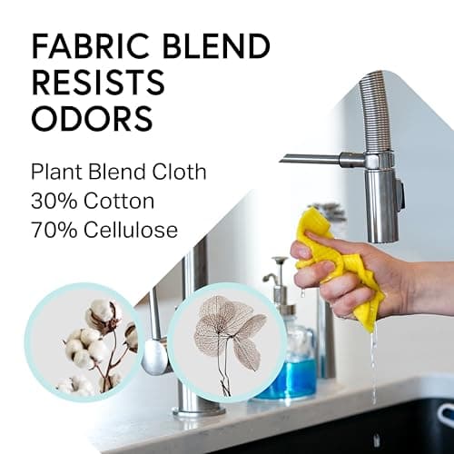 Swedish Wholesale Dishcloths Reusable 8" x 7" Sponge Cloths, Bulk 10 Pack of High Absorbent Cellulose Dish & Kitchen Cleaning Hand Towels, Wring to Dry & Machine Wash, Odor Resistant, Assorted Colors 2