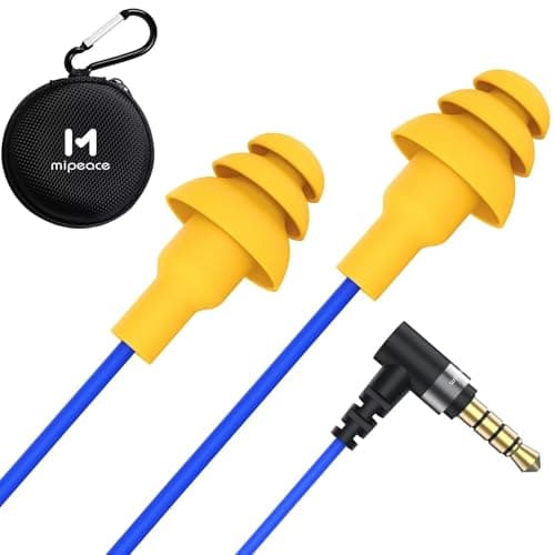 MIPEACE Wired Ear Protection Headphones, Ear Plug Headphones for Work-Safety Work Earbuds for Mowing Construction Industry