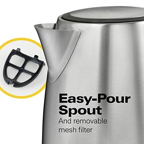 Hamilton Beach Electric Tea Kettle, Water Boiler & Heater, 1 L, Cordless, Auto-Shutoff & Boil-Dry Protection, Stainless Steel (40998) 5