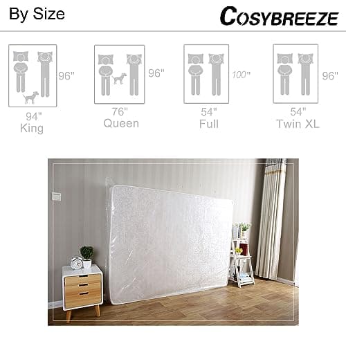 4 Mil Thick Plastic Mattress Bags for Moving Mattress Storage Bag Twin Size 2 Pack - Super Thick Heavy Duty Wrap Mattress Protector Long-Term Storage and Disposal 5