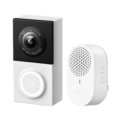 Tapo 2K Wired Smart Video Doorbell - 180 Ultra-Wide Field of View, Person/Vehicle/Package Detection, 2-Way Audio, Color Night Vision, Subscription-Free Local Storage or Optional Cloud, D130