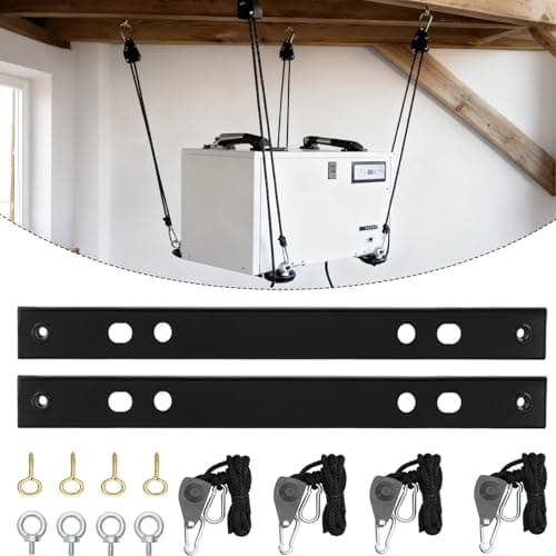 Heavy-Duty Hanging Kit Easily Raises And Lowers Dehumidifier, Helps Reduce Dehumidifier Noise And Vibration, Hanging Kit Improves Space Utilization, For Crawl Space, Basement, 300 Lb. Weight Capacity