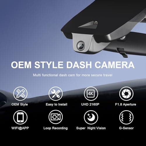 Mangoal Front 4K & Rear 1080p Dash Cam Custom fit for Toyota Camry & Camry Hybrid 2021 2022 2023 2024(Model A),LE L XLE TRD XSE SE etc, UHD 2160P Video, App & WiFi,128GB Card, Not fit for Camry 2025 5