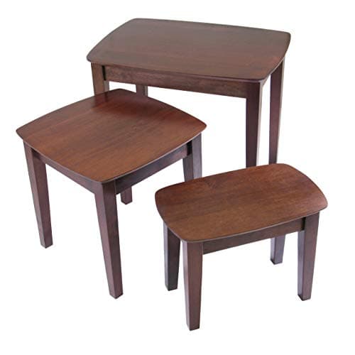 Winsome Bradley Nesting Tables, for Living Room, Walnut, Set of 3