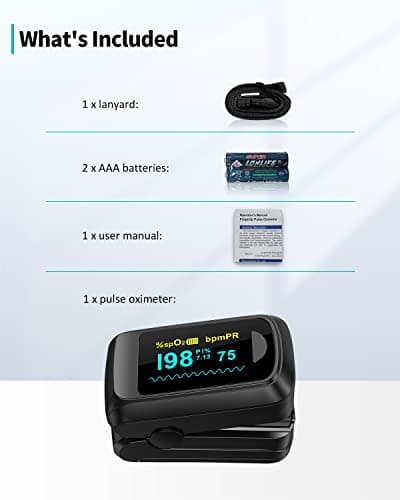 Pulse Oximeter Blood Oxygen Monitor Fingertip HealthTree Bluetooth Pulse Ox with Free APP, O2 Pulse Oximeter Finger and Heart Rate Monitor 8