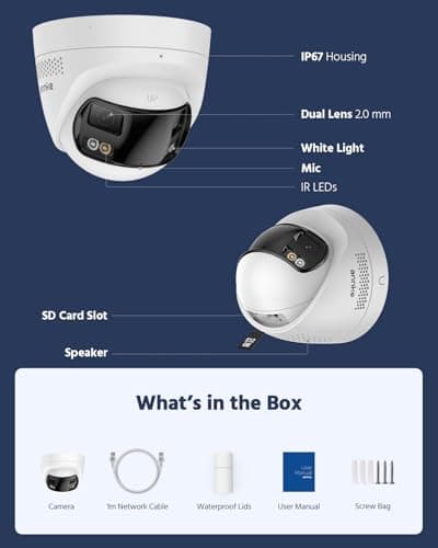 ANNKE FCD800 PoE Security Camera Outdoor with Dual Lens 180° Filed of View, 8MP IP Surveillance Camera Support Color Night Vision, Person/Vehicle Detection, Two-Way Talk, Built-in SD Card Slot 7