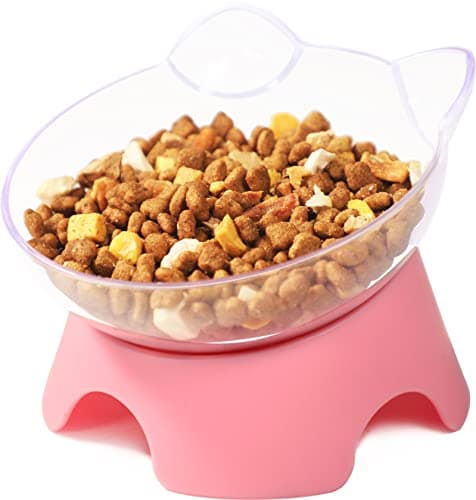 MILIFUN Raised Cat Food Bowls with Stand, Cat Dishes for Food or Water, Tilted Bowl, Pet Dish with Stand