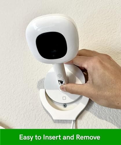 MarinBuilt Wall Mount for Nanit Pro Flex Stand, Portable Electronic Device Mount, Easy Insert and Removal, Low Profile, Made in USA, White - NFS-W-W 4