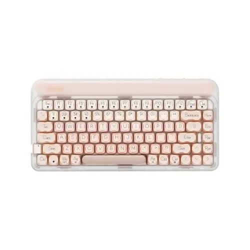 LOFREE DOT Foundation Mechanical Keyboard, 75% Rechargeable Hot-swappable Keyboards with 3 Types Connection for Windows, Mac OS/Pink GATERON Baby Racoon Switches
