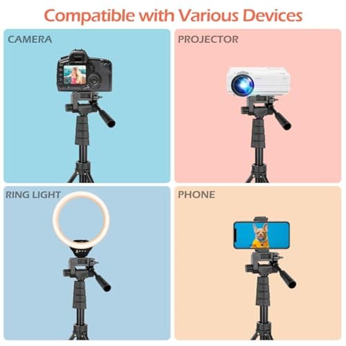 Aureday 67" Phone Tripod&Camera Stand, Selfie Stick Tripod with Remote and Phone Holder, Perfect for Selfies/Video Recording/Vlogging/Live Streaming 5