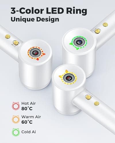 Hair Dryer - Bopcal Ionic Blow Dryer with Concentrator for All Hair Types,160000 RPM High-Speed Fast Drying Lightweight and Quiet, 200 Million Negative Ions Dryer with Thermo-Control (1500w) 5