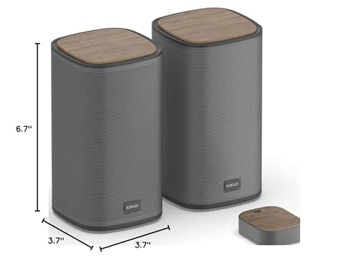 KEiiD Bluetooth Computer Speakers with Wireless Touch Control Pod for PC Laptop/Desktop Wireless Stereo Gaming Speakers, 4 EQ Modes, Aesthetic Style, New Model 8