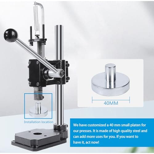 MOFIST Leather Hole Puncher Hand Punching Machine Manual Press Puncher Punch Tools for DIY Leather Craft Punching Holes with Drill Chuck (B - Square Head) 5