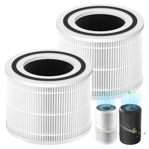 Core 300 Replacement Filter, Compatible with LEVOIT Core 300/300S Air Purifier，3-in-1 H13 Grade True HEPA Replacement Filter, Compare to Part No. Core 300-RF, White,2 pack