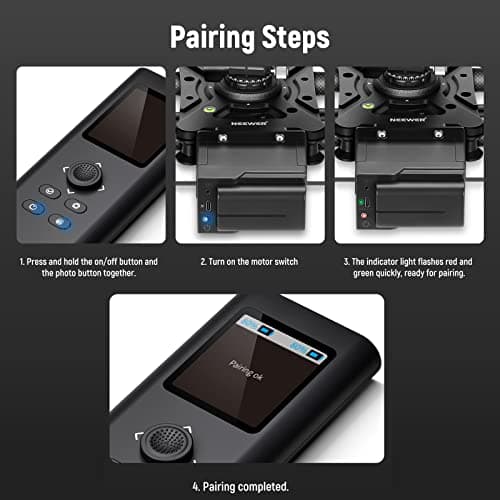 NEEWER 31.5"/80cm Motorized Camera Slider with 2.4G Wireless Control, Carbon Fiber Wireless Camera Slider Supports Video Mode, Time Lapse Photography, Horizontal Tracking and 120° Panoramic Shooting 6