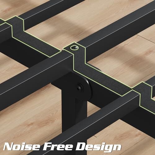 Foredawn Queen Bed Frame with Headboard and Footboard, 14 Inch Metal Platform Bed, Mattress Foundation, No Box Spring Needed, Noise Free, Under Bed Storage, Easy Assembly, Rustic Brown 7