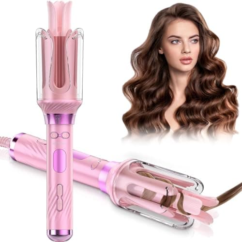 Automatic Curling Iron Hair Curler - HITTIONA Rotating Curling Iron Wand 1 Inch with 12 Temps 3 Timer, Anti-Scald, Anti-Tangle Hair Wand Curlers for Lasting Curls Waves, Dual Voltage