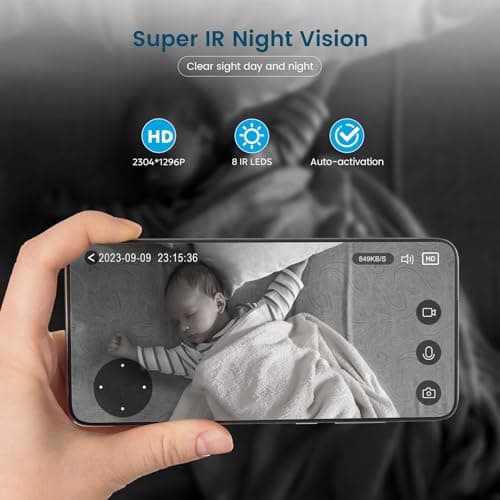 litokam Security Camera Indoor 2K, 360 Pan/Tilt Cameras for Home Security with Motion Detection, Baby Monitor for Pet/Dog with Night Vision, 2.4GHz WiFi Cam with Phone App & 2-Way Audio 7