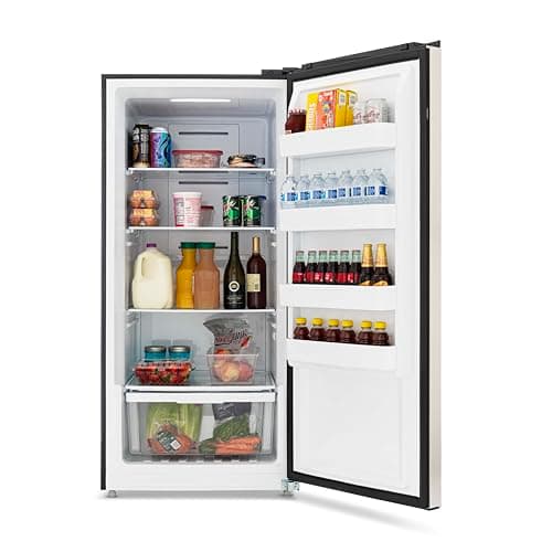 Newair Upright Freezer | 13.8 Cu. Ft., Garage-Ready Stand Up Freezer with Digital Controls, Auto Defrost, Fast Freeze Mode & LED Lighting | Stainless Steel 15